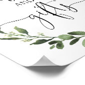 Karten und Geschenke fallen Kürbis Babyduschzeiche Poster (Ecke)