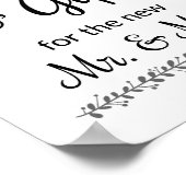 Karten und Geschenke für den neuen Herrn und Frau Poster (Ecke)