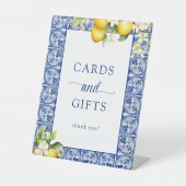 Karten und Geschenke für die Hauptpresse Sockelschild (Vorderseite)