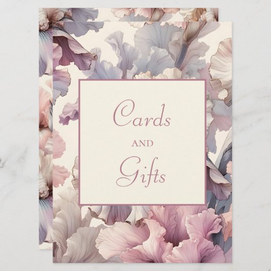 Karten und Geschenke für Hochzeiten, eleganter Blu (Vorne/Hinten)