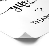 Karten und Geschenke für Hochzeiten Poster (Ecke)