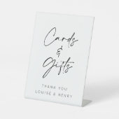 Karten und Geschenke für Hochzeiten Sockelschild (Vorderseite)