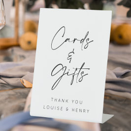 Karten und Geschenke für Hochzeiten Sockelschild