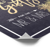 Karten und Geschenke für Hochzeitssachen - Modern Poster (Ecke)