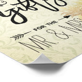 Karten und Geschenke für Hochzeitssachen - Modern  Poster (Ecke)