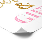 Karten und Geschenke für Hochzeitssachen Pink Gold Poster (Ecke)