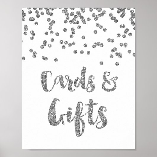Karten und Geschenke für Hochzeitssachen Silver Co Poster (Vorne)