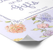 Karten und Geschenke für lila Brautparty Poster (Ecke)