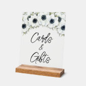 Karten und Geschenke für Schwarz-weißes Brautparty Acrylschild (Winkel)