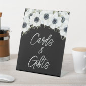 Karten und Geschenke für Schwarz-weißes Brautparty Sockelschild (In SItu)