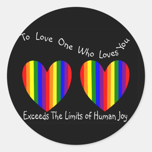 Karten und Geschenke für Schwule/Lesben Runder Aufkleber (Vorderseite)