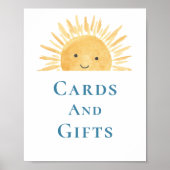 Karten und Geschenke für Sonnenanbeter Babydusche Poster (Vorne)