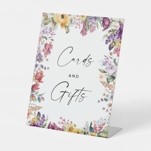 Karten und Geschenke Gartengarten Blume Brautparty Sockelschild (Vorderseite)