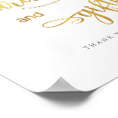 Karten und Geschenke Gold 8x10 Modernes Hochzeitsz Poster (Ecke)