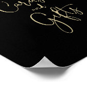 Karten und Geschenke Gold Konfetti Schrift Schild (Ecke)