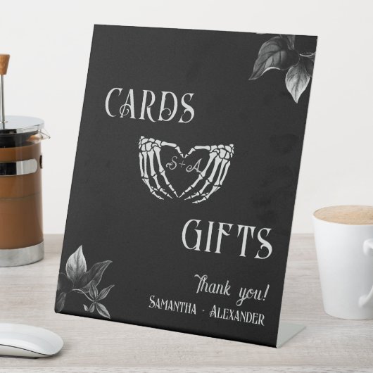 Karten und Geschenke Gotisches Herz-Whimsigoth Hoc Sockelschild (In Situ)