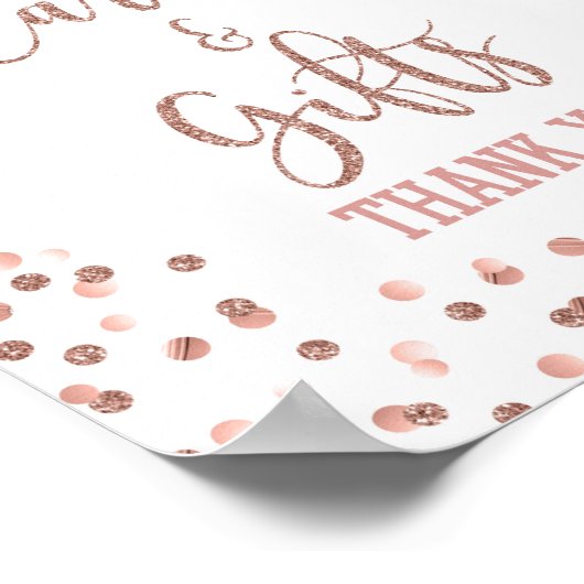 Karten und Geschenke Graduation Party Rose signier Poster (Ecke)