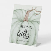 Karten und Geschenke Green Pumpkin Baby Dusche Sockelschild (Vorderseite)