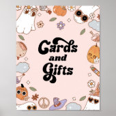 Karten und Geschenke Groovy Halloween Ghost Baby D Poster (Vorne)