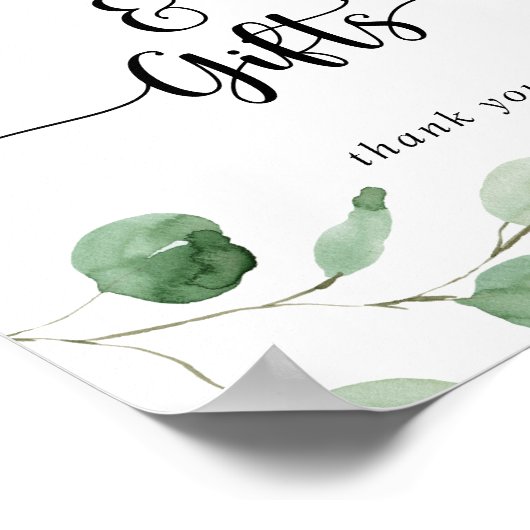 Karten und Geschenke Grüne Delikatesse Eukalyptus  Poster (Ecke)