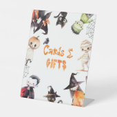Karten und Geschenke Halloween Party Sockelschild (Vorderseite)