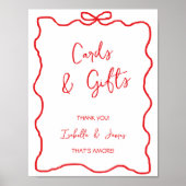Karten und Geschenke handgezeichnete Bow Wavy Coup Poster (Vorne)