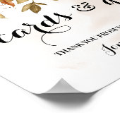 Karten und Geschenke Herbst Polterabend Unterschre Poster (Ecke)