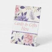 Karten und Geschenke hier Hochzeitsgeschenk Tafel Sockelschild (Vorderseite)