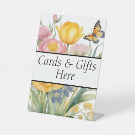 Karten und Geschenke hier Hochzeitsgeschenk Tafel Sockelschild