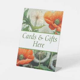 Karten und Geschenke hier Hochzeitsgeschenk Tafel Sockelschild