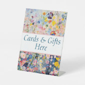 Karten und Geschenke hier Hochzeitsgeschenk Tafel Sockelschild (Vorderseite)