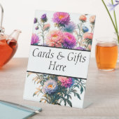 Karten und Geschenke hier Hochzeitsgeschenk Tafel Sockelschild (In Situ)