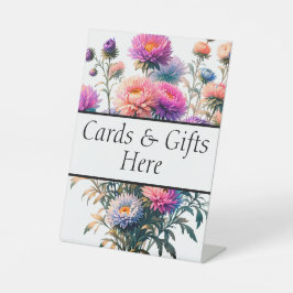 Karten und Geschenke hier Hochzeitsgeschenk Tafel Sockelschild