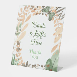 Karten und Geschenke hier Unterschrift Hochzeit Sockelschild