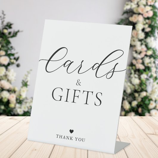 Karten und Geschenke Hochzeit Sockelschild