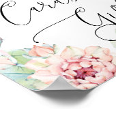 Karten und Geschenke. Hochzeit von Wasserfarben Poster (Ecke)