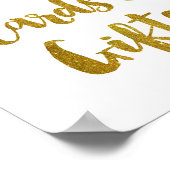 Karten und Geschenke Hochzeitssing Gold Confetti Poster (Ecke)