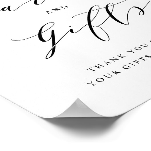 Karten und Geschenke in Rosa und Hydrangea Poster (Ecke)