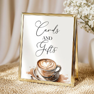 Karten und Geschenke Kaffee Babyparty  Poster