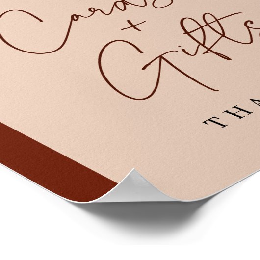 Karten und Geschenke Kaffee Brautparty Poster (Ecke)