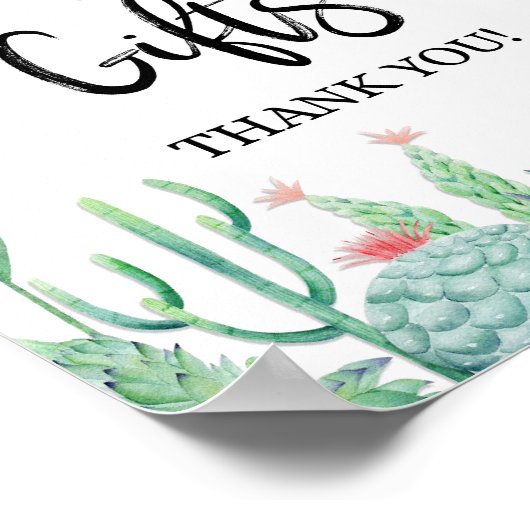 Karten und Geschenke Kaktus Fiesta Party Unterschr Poster (Ecke)