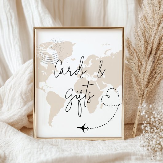 Karten und Geschenke Karte Flugzeug Babyduschplaka Poster