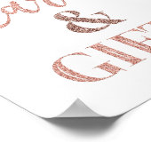 Karten und Geschenke Kinderdusche Rose Gold Poster (Ecke)