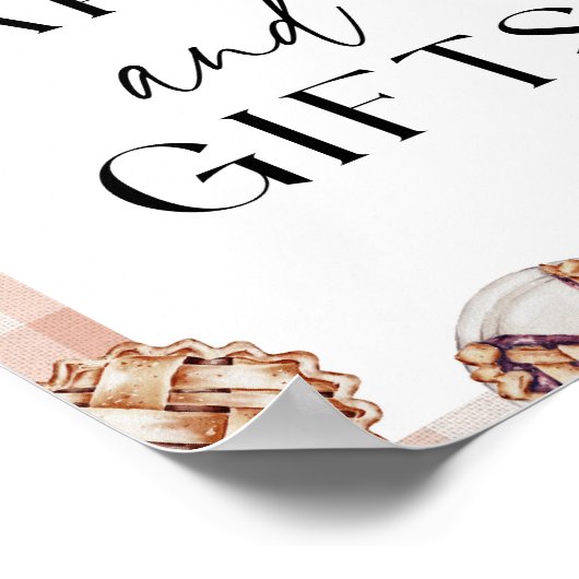 Karten und Geschenke Kleine Süsse Pie Baby Dusche Poster (Ecke)