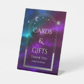 Karten und Geschenke Kosmische Lila Aquamarine Son Sockelschild (Vorderseite)