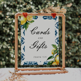 Karten und Geschenke Lemon Positano Brautparty Zei Poster