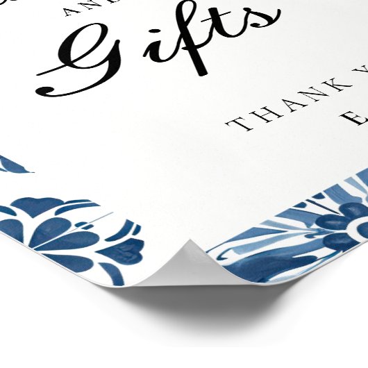 Karten und Geschenke Lemon Positano Hochzeitszeich Poster (Ecke)