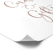 Karten und Geschenke Liebe Braut Brautparty Poster (Ecke)