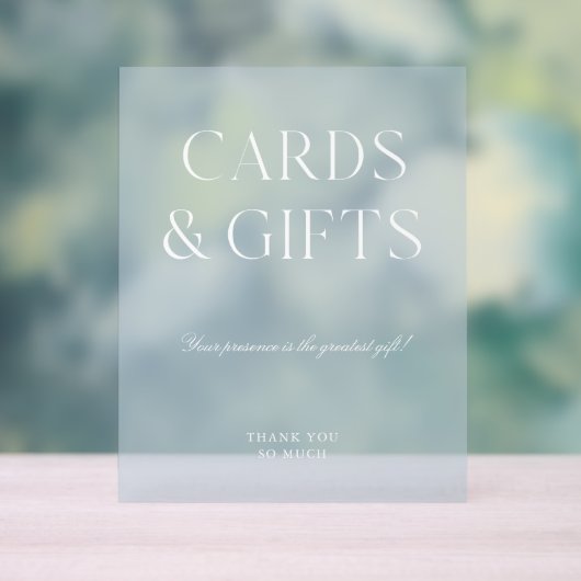 Karten und Geschenke Light Blue Wedding Acrylschild (Neutral)
