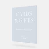 Karten und Geschenke Light Blue Wedding Acrylschild (Winkel)
